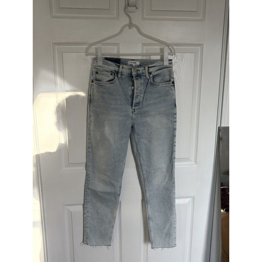 REDONE 90s HIGH RISE LOOSE Denim Jeans BLUE Sz 28 Retail $275